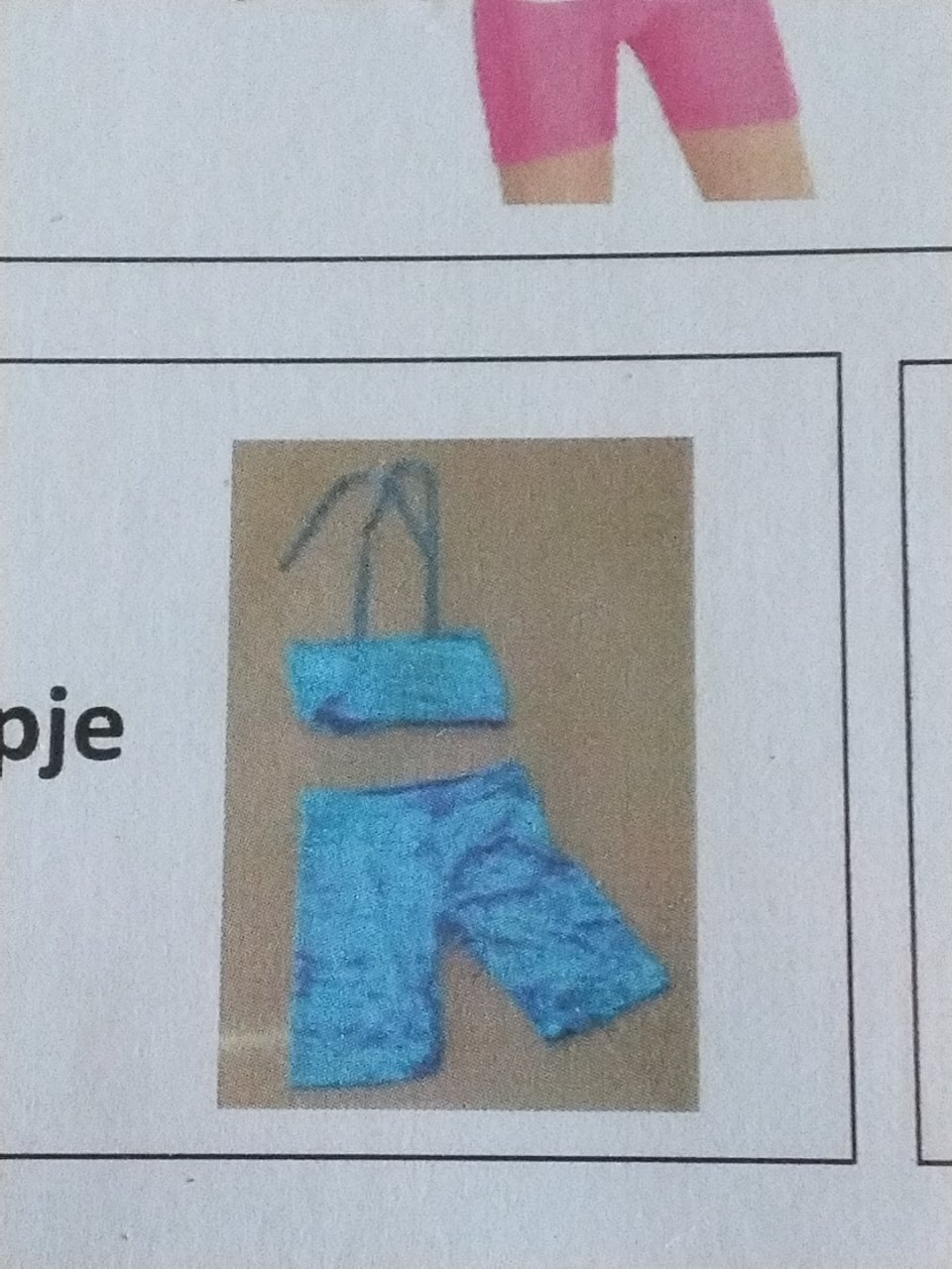 Velours blauw 7 korye bike &6 topje