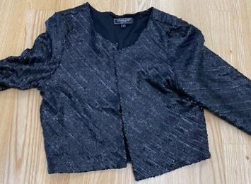 Pailletten zwart vestje