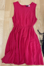 Fushia kleed zonder mouwen
