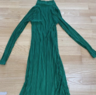 groen lang kleed lange mouwen