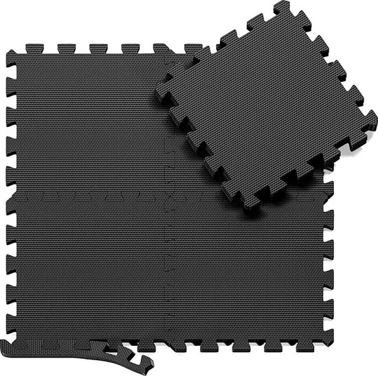 Vloerbescherming puzzelvormig zwart 