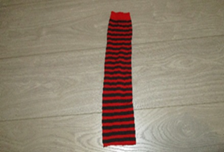Beenwarmer rood/zwart, wit/zwart