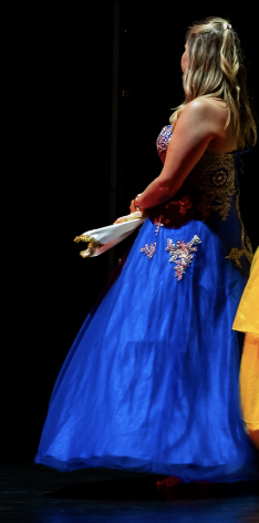 Blauwe avondjurk prinsessenjurk - Foto 2
