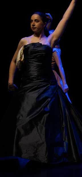 Donker blauw prinsessenjurk