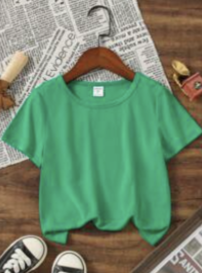 Effen groene T-shirt