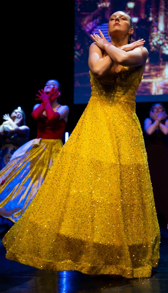 Gele avondjurk prinsessenjurk 'Belle' - Foto 3