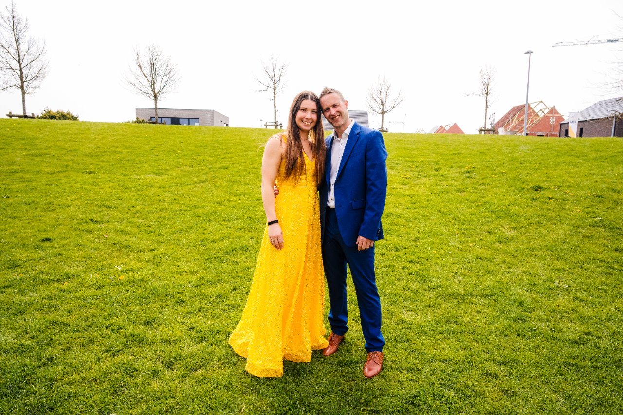 Gele avondjurk prinsessenjurk 'Belle' - Foto 4