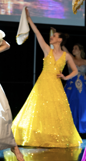 Gele avondjurk prinsessenjurk 'Belle' - Foto 1