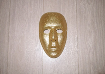 Gouden glitter masker