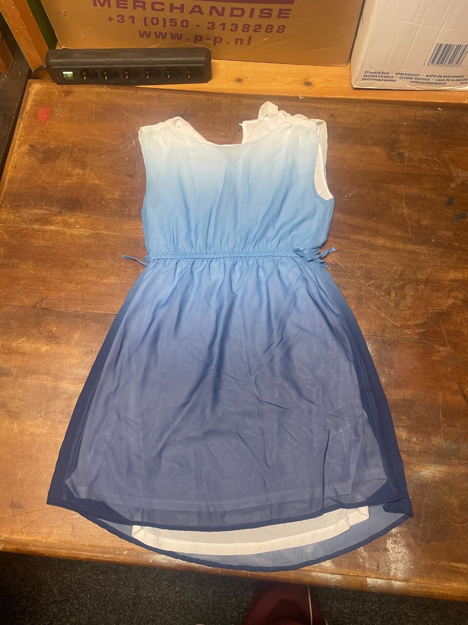 Blauwe jurk
