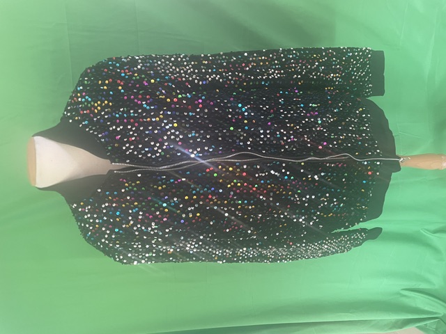 Glittervest met rits