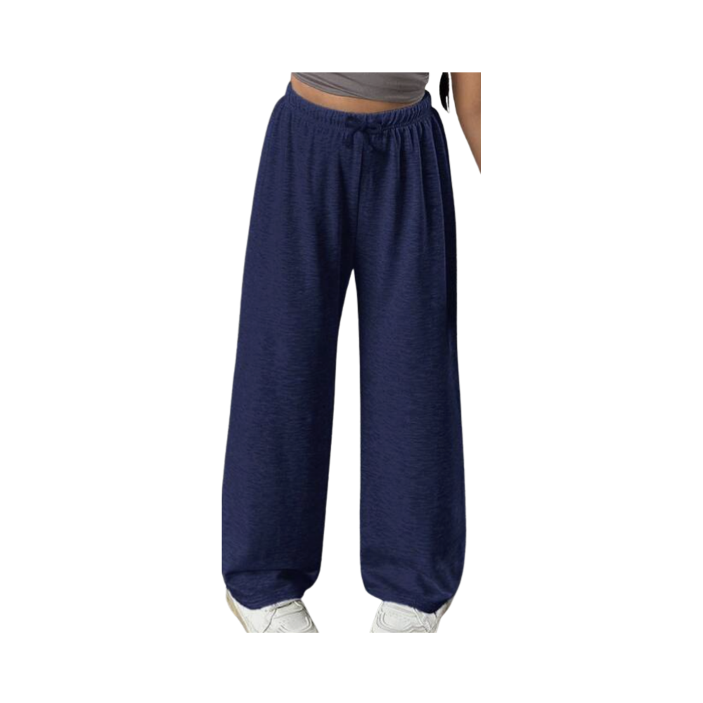 Losse donkerblauwe joggingbroek