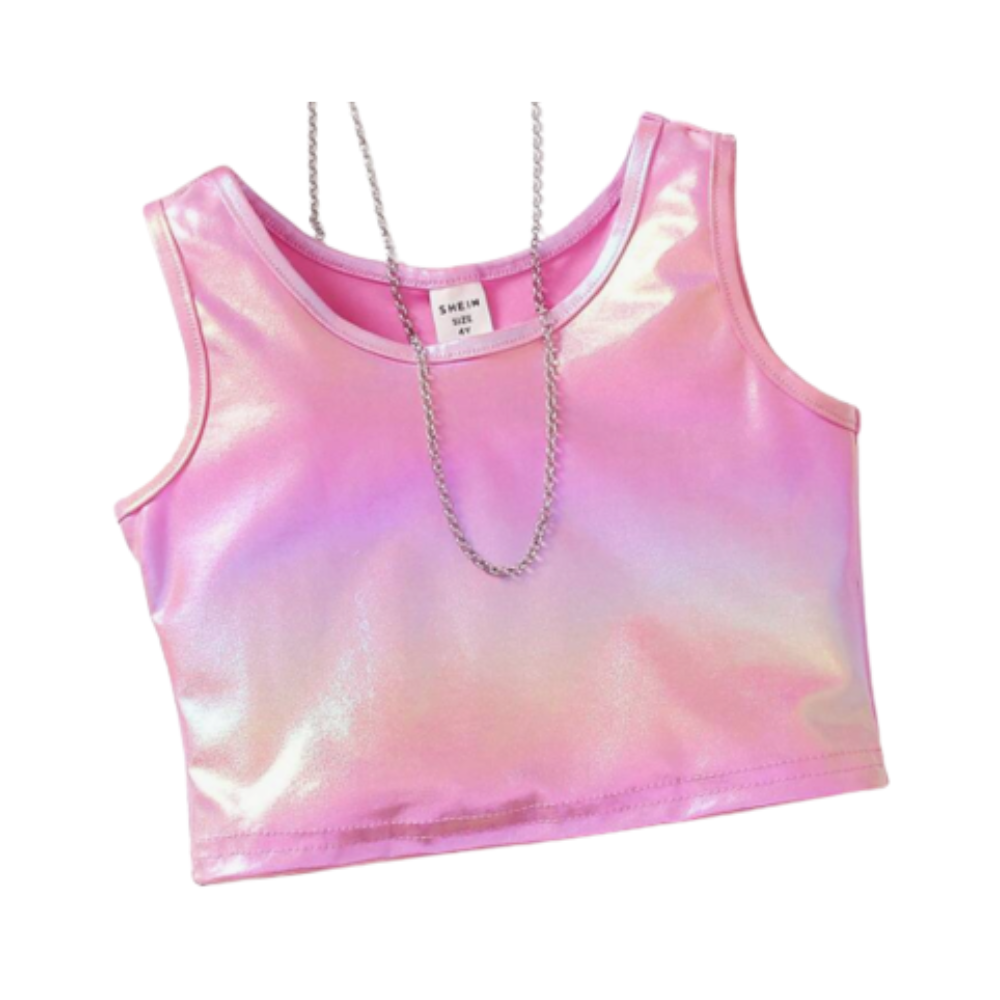 Holografische roze topjes