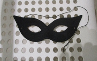 Zwart kattenmasker