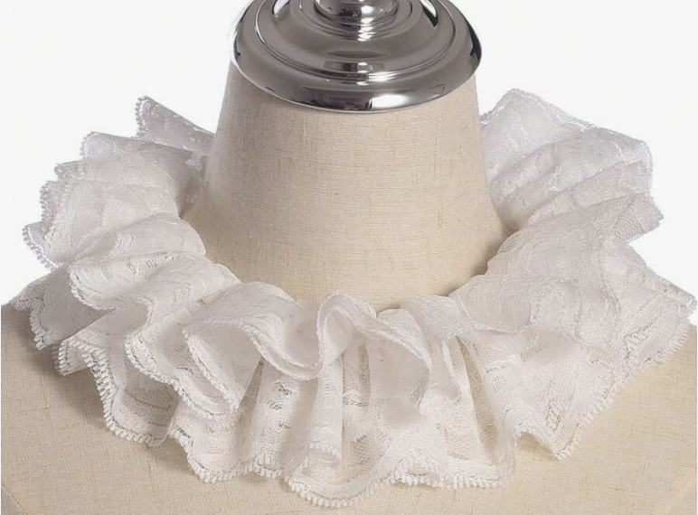 Kanten witte kraag