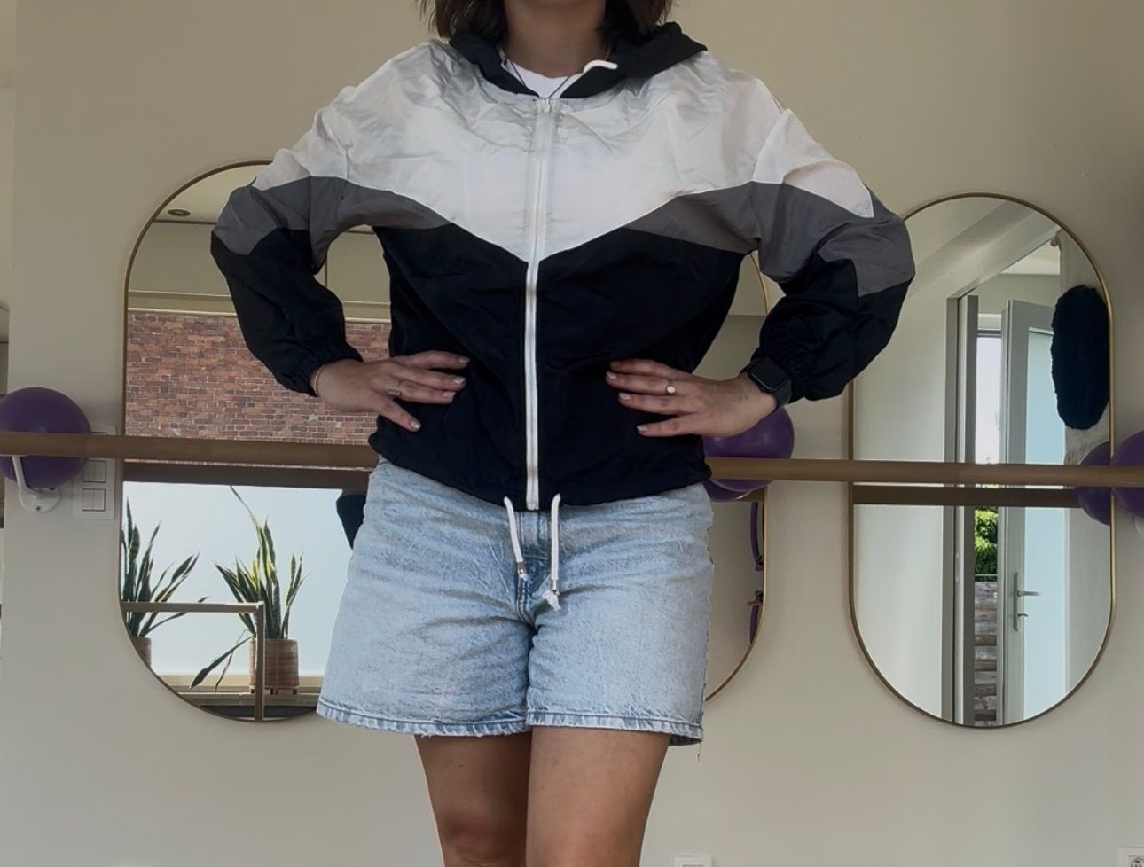 Colorblock vestjes wit-zwart-grijs