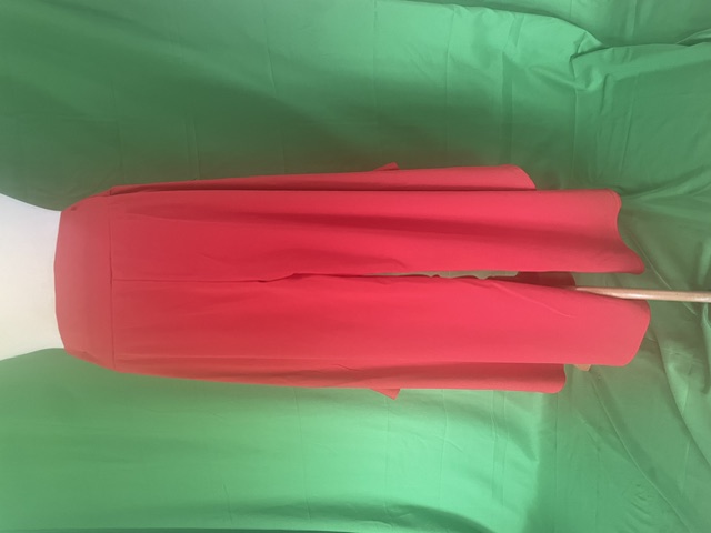 Rode broek met zijsplitten