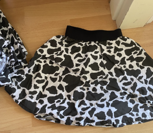 Rokjes + short met koeienprint 