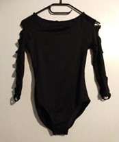 Balletpak met lange mouwen met strikjes